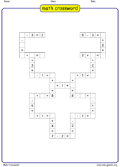 math crossword game logo